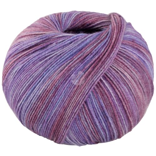 LANA GROSSA MW100 Seta Piano | Waschmaschinenfestes Sockengarn mit Seidenanteil | Handstrickgarn aus 55% Schurwolle (Merino), 25% Polyamid & 20% Seide | 100g Wolle zum Stricken & Häkeln | 420m Garn von Lana Grossa