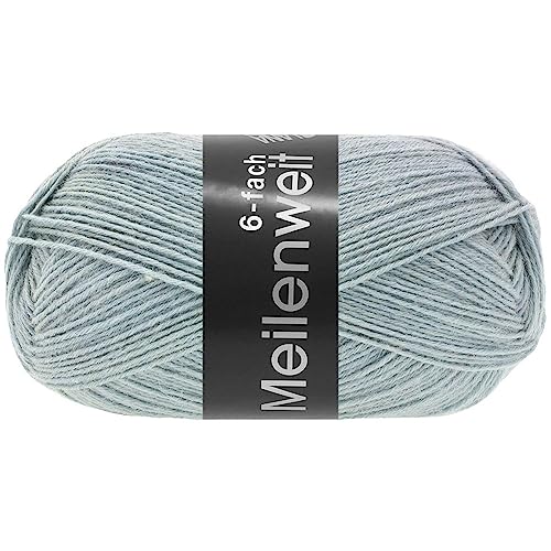 LANA GROSSA Meilenweit 6-fach 150 | 6-fädiger Sockenklassiker, waschmaschinenfest | Handstrickgarn 80% Schurwolle & 20% Polyamid | 150g Wolle zum Stricken & Häkeln | 390m Garn von Lana Grossa