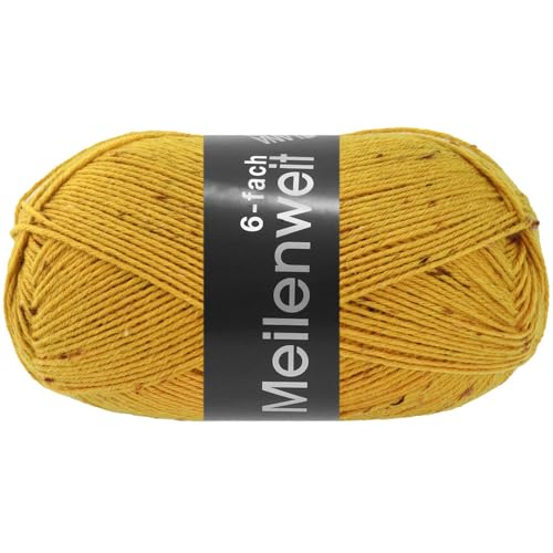 LANA GROSSA Meilenweit 6-fach 150 | 6-fädiger Sockenklassiker, waschmaschinenfest | Handstrickgarn 80% Schurwolle & 20% Polyamid | 150g Wolle zum Stricken & Häkeln | 390m Garn von Lana Grossa