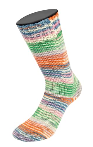 LANA GROSSA Meilenweit Seta | Hochwertiges Sockengarn mit Seidenanteil, waschmaschinenfest | Handstrickgarn 55% Schurwolle (Merino), Polyamid, & Seide | 100g Wolle zum Stricken & Häkeln | 400m Garn von Lana Grossa