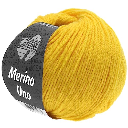 LANA GROSSA Merino Uno | Klassische Merinowolle mit Superwash-Ausrüstung | Handstrickgarn aus 100% Schurwolle (Merino) | 50g Wolle zum Stricken & Häkeln | 125m Garn von Lana Grossa