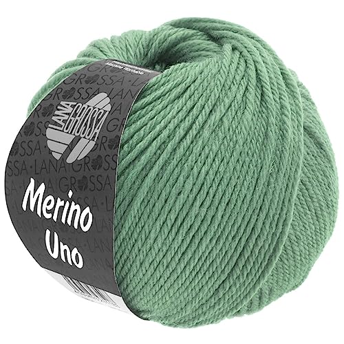 LANA GROSSA Merino Uno | Klassische Merinowolle mit Superwash-Ausrüstung | Handstrickgarn aus 100% Schurwolle (Merino) | 50g Wolle zum Stricken & Häkeln | 125m Garn von Lana Grossa