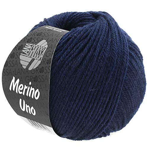 LANA GROSSA Merino Uno | Klassische Merinowolle mit Superwash-Ausrüstung | Handstrickgarn aus 100% Schurwolle (Merino) | 50g Wolle zum Stricken & Häkeln | 125m Garn von Lana Grossa