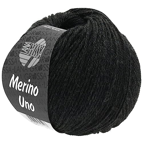 LANA GROSSA Merino Uno | Klassische Merinowolle mit Superwash-Ausrüstung | Handstrickgarn aus 100% Schurwolle (Merino) | 50g Wolle zum Stricken & Häkeln | 125m Garn von Lana Grossa