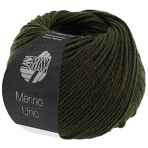 LANA GROSSA Merino Uno | Klassische Merinowolle mit Superwash-Ausrüstung | Handstrickgarn aus 100% Schurwolle (Merino) | 50g Wolle zum Stricken & Häkeln | 125m Garn von Lana Grossa