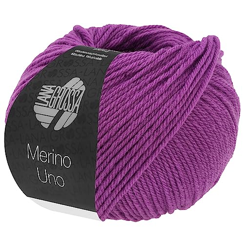 LANA GROSSA Merino Uno | Klassische Merinowolle mit Superwash-Ausrüstung | Handstrickgarn aus 100% Schurwolle (Merino) | 50g Wolle zum Stricken & Häkeln | 125m Garn von Lana Grossa