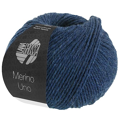 LANA GROSSA Merino Uno | Klassische Merinowolle mit Superwash-Ausrüstung | Handstrickgarn aus 100% Schurwolle (Merino) | 50g Wolle zum Stricken & Häkeln | 125m Garn von Lana Grossa