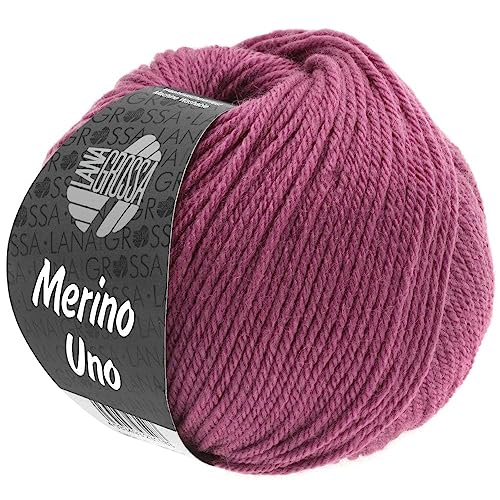 LANA GROSSA Merino Uno | Klassische Merinowolle mit Superwash-Ausrüstung | Handstrickgarn aus 100% Schurwolle (Merino) | 50g Wolle zum Stricken & Häkeln | 125m Garn von Lana Grossa