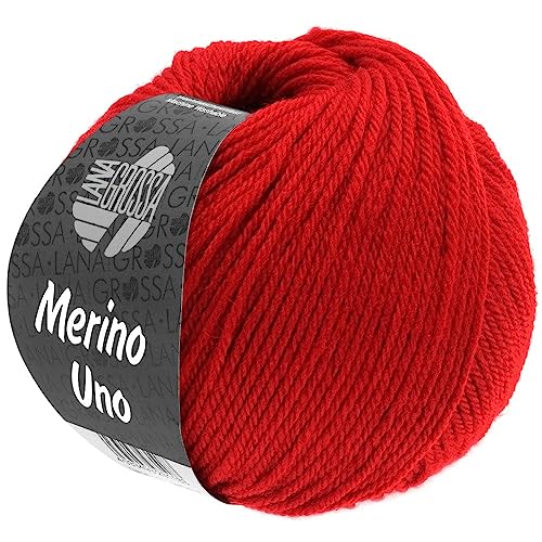 LANA GROSSA Merino Uno | Klassische Merinowolle mit Superwash-Ausrüstung | Handstrickgarn aus 100% Schurwolle (Merino) | 50g Wolle zum Stricken & Häkeln | 125m Garn von Lana Grossa