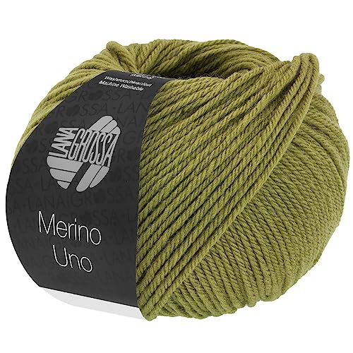 LANA GROSSA Merino Uno | Klassische Merinowolle mit Superwash-Ausrüstung | Handstrickgarn aus 100% Schurwolle (Merino) | 50g Wolle zum Stricken & Häkeln | 125m Garn von Lana Grossa