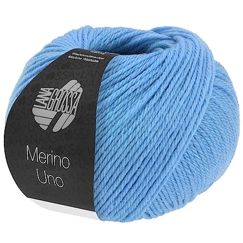 LANA GROSSA Merino Uno | Klassische Merinowolle mit Superwash-Ausrüstung | Handstrickgarn aus 100% Schurwolle (Merino) | 50g Wolle zum Stricken & Häkeln | 125m Garn von Lana Grossa