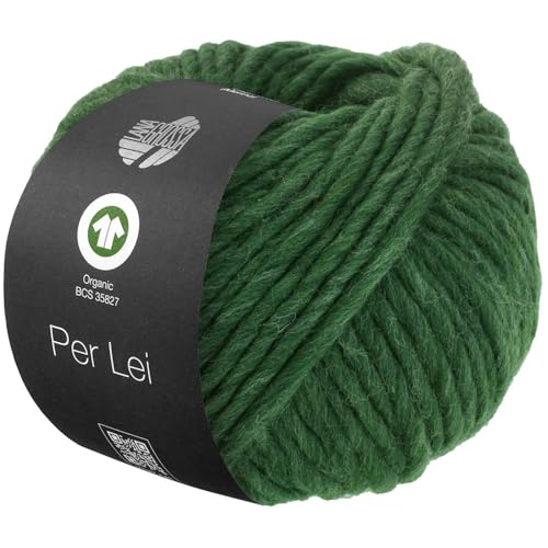 LANA GROSSA Per Lei GOTS | Klassisches Merino-Dochtgarn, GOTS zertifiziert | Handstrickgarn aus 100% Schurwolle | 50g Wolle zum Stricken & Häkeln | 60m Garn von Lana Grossa