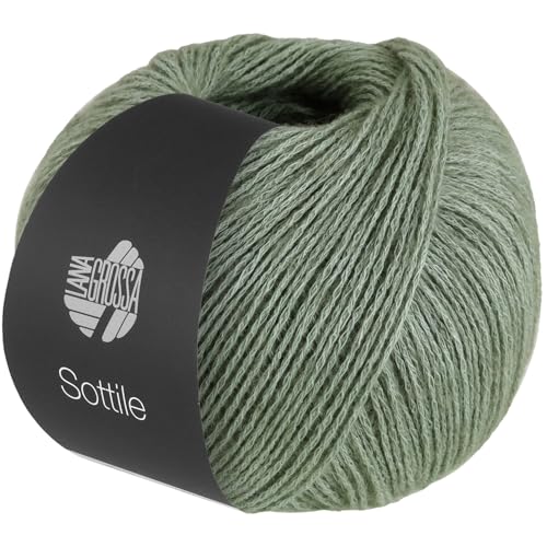 LANA GROSSA Sottile | Zarte Netzgarnstruktur aus Baumwolle, gefüllt mit feinen Merinofasern | Handstrickgarn aus 85% Baumwolle & 15% Schurwolle (Merino) | 50g Wolle zum Stricken & Häkeln | 250m Garn von Lana Grossa