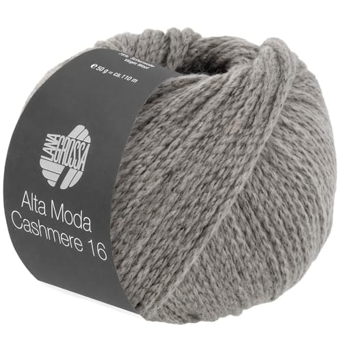 LANA GROSSA Alta Moda Cashmere 16 | Feinste 16 Mikron Merinowolle mit Kaschmiranteil | Handstrickgarn aus 78% Schurwolle (Merino), 12% Kaschmir & 10% Polyamid (Nylon) | 50g zum Stricken | 110m Garn von Lana Grossa