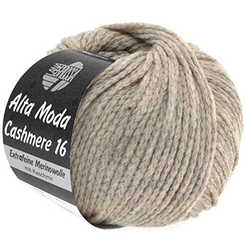 Lana Grossa Alta Moda Cashmere 16 003 Beige/Grau meliert 50g von Lana Grossa