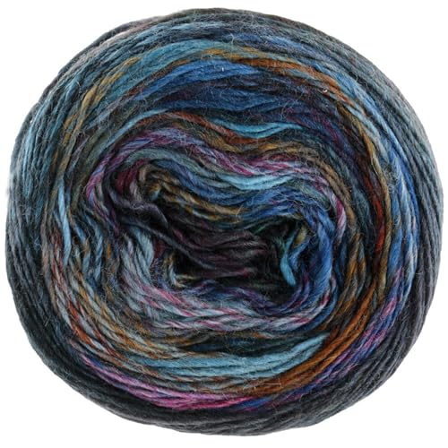 LANA GROSSA Colorissimo | Farbenfrohes Merino-Dochtgarn | Handstrickgarn aus 100% Schurwolle (Merino extrafein) | 100g Wolle zum Stricken & Häkeln | 300m Garn von Lana Grossa