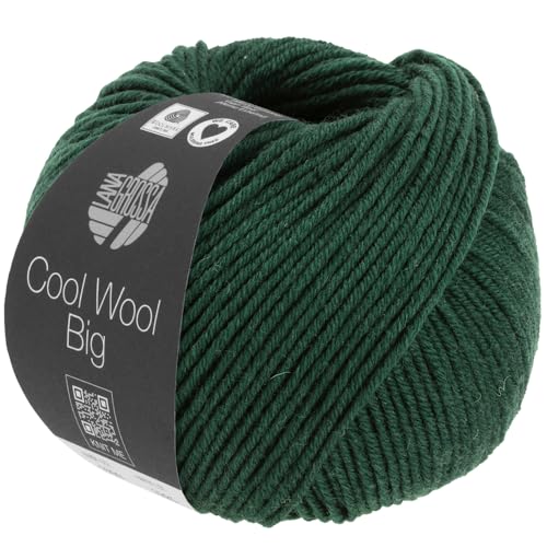 LANA GROSSA Cool Wool Big Melange | Extrafeine Merinowolle waschmaschinenfest und filzfrei | Handstrickgarn aus 100% Schurwolle (Merino) | 50g Wolle zum Stricken & Häkeln | 120m Garn von Lana Grossa