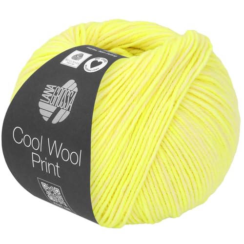 Lana Grossa Cool Wool Neon Print 6521 - Neongelb/Zartgelb von Lana Grossa