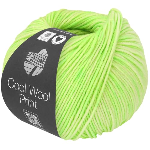 Lana Grossa Cool Wool Neon Print 6522 - Neongrün/Zartgrün von Lana Grossa