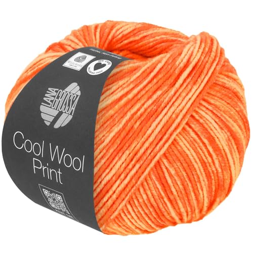 Lana Grossa Cool Wool Neon Print 6526 - Neonorange/Zartorange von Lana Grossa