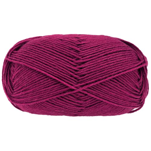 Lana Grossa MEILENWEIT 150 g UNI 8-fach Sockenwolle in kräftigen Uni-Farben 315 m, Farbe:9569 - Fuchsia von Lana Grossa