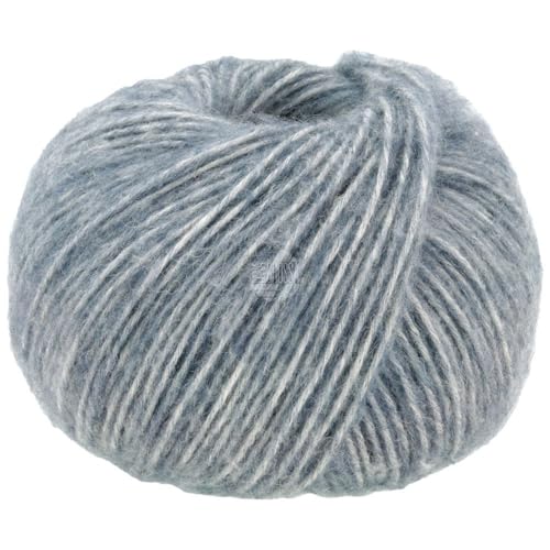 Lana Grossa Natural Alpaca Pelo 17 - Graublau meliert von Lana Grossa