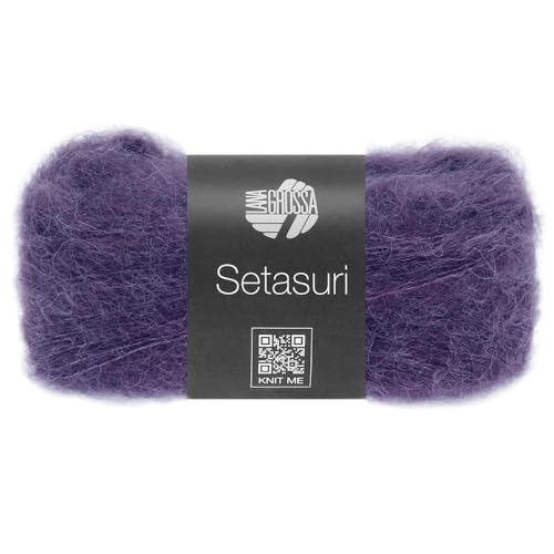 Lana Grossa SETASURI 25 g feines Lace-Garn aus Alpaka und Seide 212 m, Farbe:069 - Blauviolett von Lana Grossa