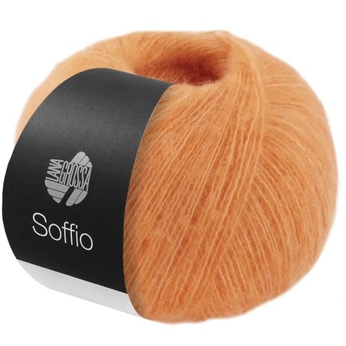 Lana Grossa SOFFIO 25 g flauschiges Lace-Garn aus Merinowolle mit Kaschmiranteil 215m, Farbe:028 - Apricot von Lana Grossa