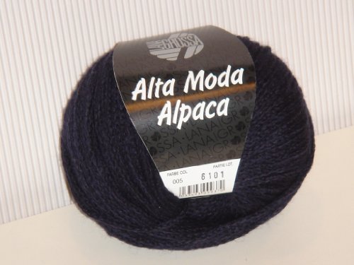 Lana Grossa Wolle Alta Moda Alpaca 005 dunkelblau von Lana Grossa