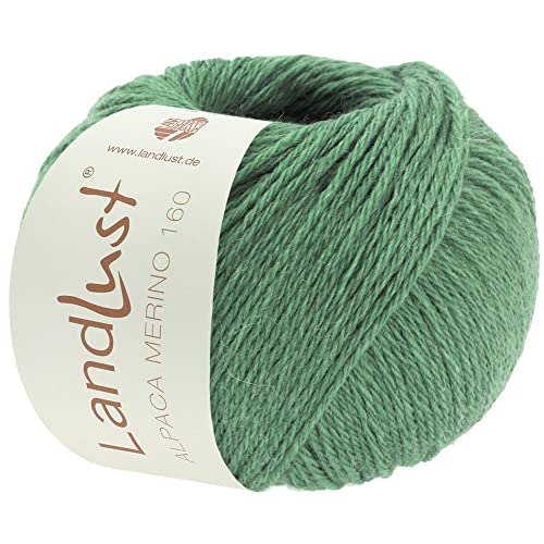 LANA GROSSA Landlust Alpaka Merino 160 | Klassisch verzwirntes Garn aus Merino & Alpaka | Handstrickgarn aus 50% Schurwolle (Merino) & 50% Alpaka (Baby) | 50g Wolle zum Stricken & Häkeln | 160m Garn von Lana Grossa