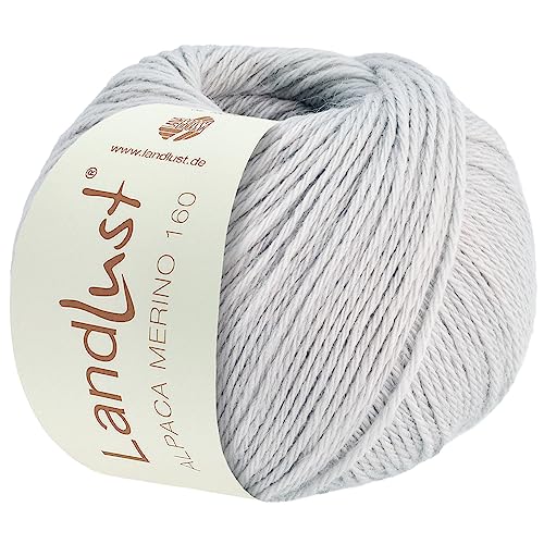 LANA GROSSA Landlust Alpaka Merino 160 | Klassisch verzwirntes Garn aus Merino & Alpaka | Handstrickgarn aus 50% Schurwolle (Merino) & 50% Alpaka (Baby) | 50g Wolle zum Stricken & Häkeln | 160m Garn von Lana Grossa