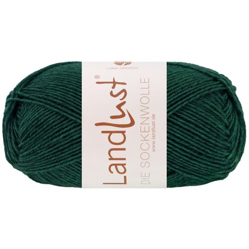 LANA GROSSA Landlust die Sockenwolle 50g | Klassisches Sockengarn in edlen Melangefarben aus 80% Schurwolle (Merino) & 20% Polyamid | 50g waschmaschinenfeste Wolle zum Stricken & Häkeln | 210m Garn von Lana Grossa