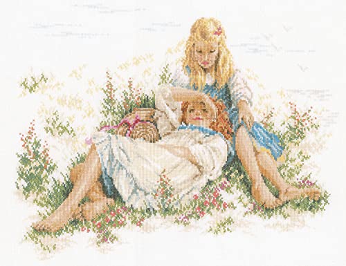 Lanarte PN-0190719 COUNTED CROSS STITCH SUMMERTIME Kreuzstich Set Zählmuster, Baumwolle, 47x35cm von Lanarte