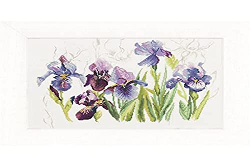 Lanarte Zählmusterpackung Iris Kreuzstichpackung, Baumwolle, Mehrfarbig, 40 x 28 x 0.3 cm von Lanarte