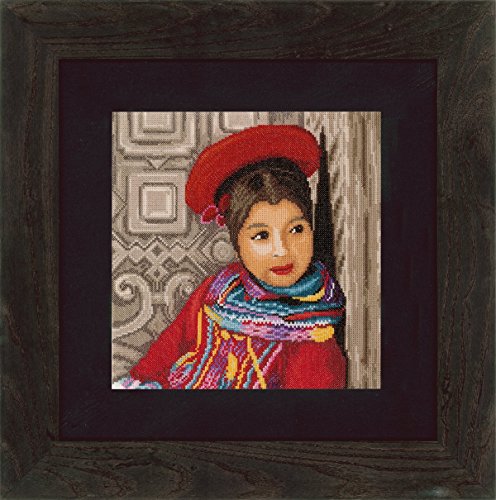 Lanarte Zählmusterpackung Peruanisches Mädchen Aida Kreuzstichpackung, Baumwolle, Mehrfarbig, 24 x 25 x 0.3 cm von Lanarte