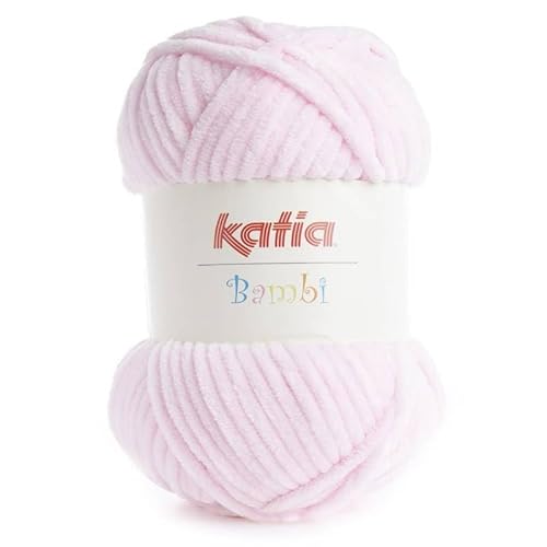 Lanas Katia Bambi Rosa Wolle Samtgarn 100% Polyester 100g 120m von Lanas Katia