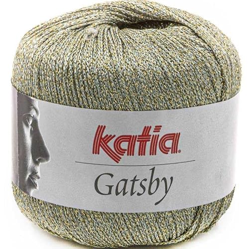 Lanas Katia Gatsby Olive 56: Strick- und Häkelgarn aus Seide und metallisiertem Lamé von Lanas Katia