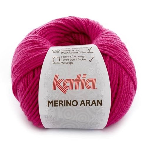 MERINO ARAN Wolle Katia fuchsia Cod. 52 von Lanas Katia