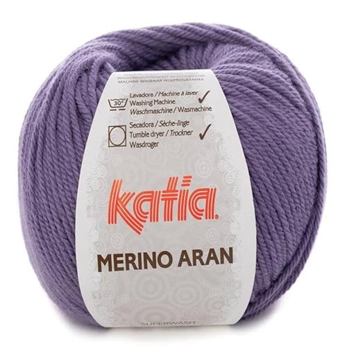 Merino Aran Wolle Katia, Farbe: Violett, Cod. 89 von Lanas Katia