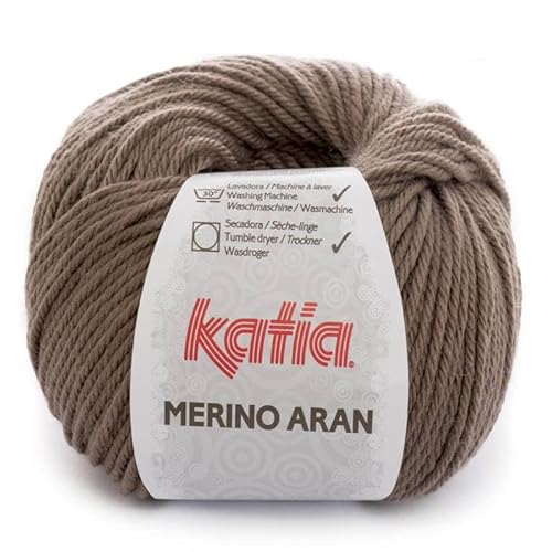 Merino Aran Wolle Katia Farbe Nerz 47 von Lanas Katia