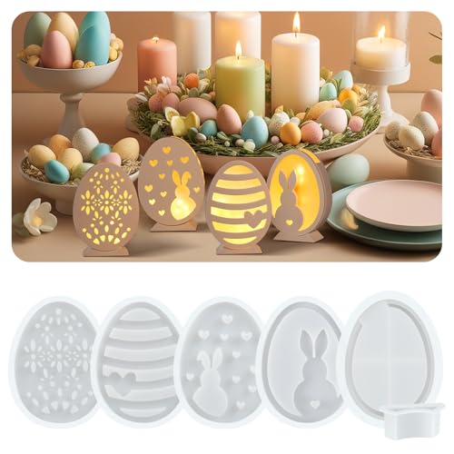 Silikonform Ostern, Silikonform Hase Silikonformen Gießformen Ostern Epoxidharz Formen Giessformen Silikon Ostern für Handwerk Ostergeschenke von Lanceasy