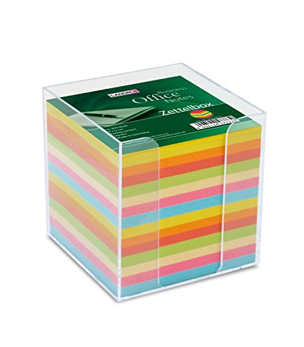 Landré Zettelbox, 9x9cm, 800 Blatt, bunte Notiz-Zettel von LANDRE