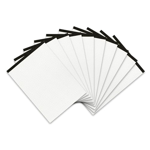 Landré Notiz-Block ohne Deckblatt A4 kariert, 50 Blatt, 70 g/m², 10 Stück von LANDRE