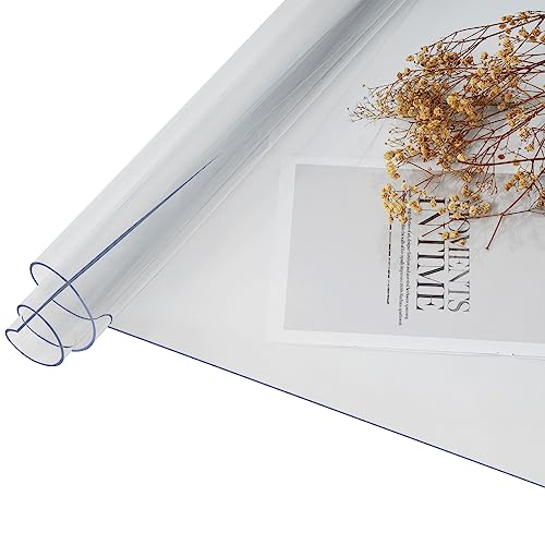 Laneetal Tischdecke Transparent 2 mm, Tischfolie Wasserdicht aus PVC, Tischschutz Rechteckig abwaschbar durchsichtig hitzebeständig, 100x200cm von Laneetal