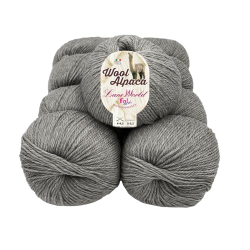 Alpaka-Wolle, 50 g, 25 % Alpaka, 30 % Wolle, 45 % Acryl, weich und warm, hergestellt in Italien (52) von Laneworld