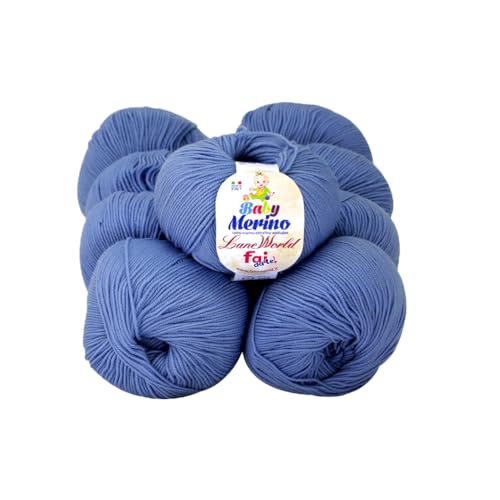 Baby Merino Strickgarn 50g 100% Merinowolle 175m weich (12) von Laneworld