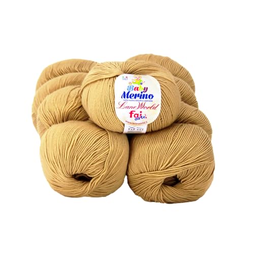 Baby Merino Strickgarn 50g 100% Merinowolle 175m weich (17) von Laneworld