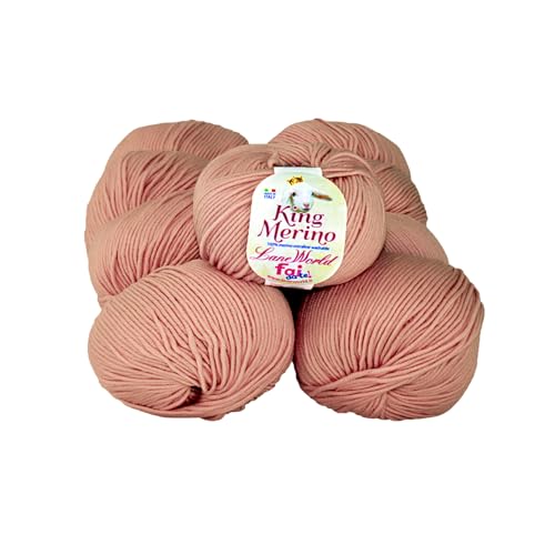 King Merino 100% Pure Merino Wolle 50g 116m weiß (77) von Laneworld