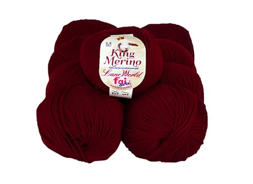 King Merino 100% reine Merinowolle, 50 g, 116 m, weiß (6) von Laneworld