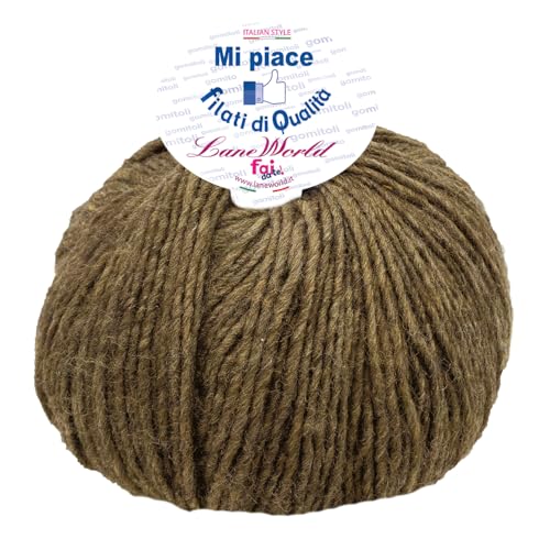 Mi Piace Strickgarn, 50 % Wolle, 50 % Acryl, 150 g, mehrfarbig, 230 m, hergestellt in Italien (12) von Laneworld